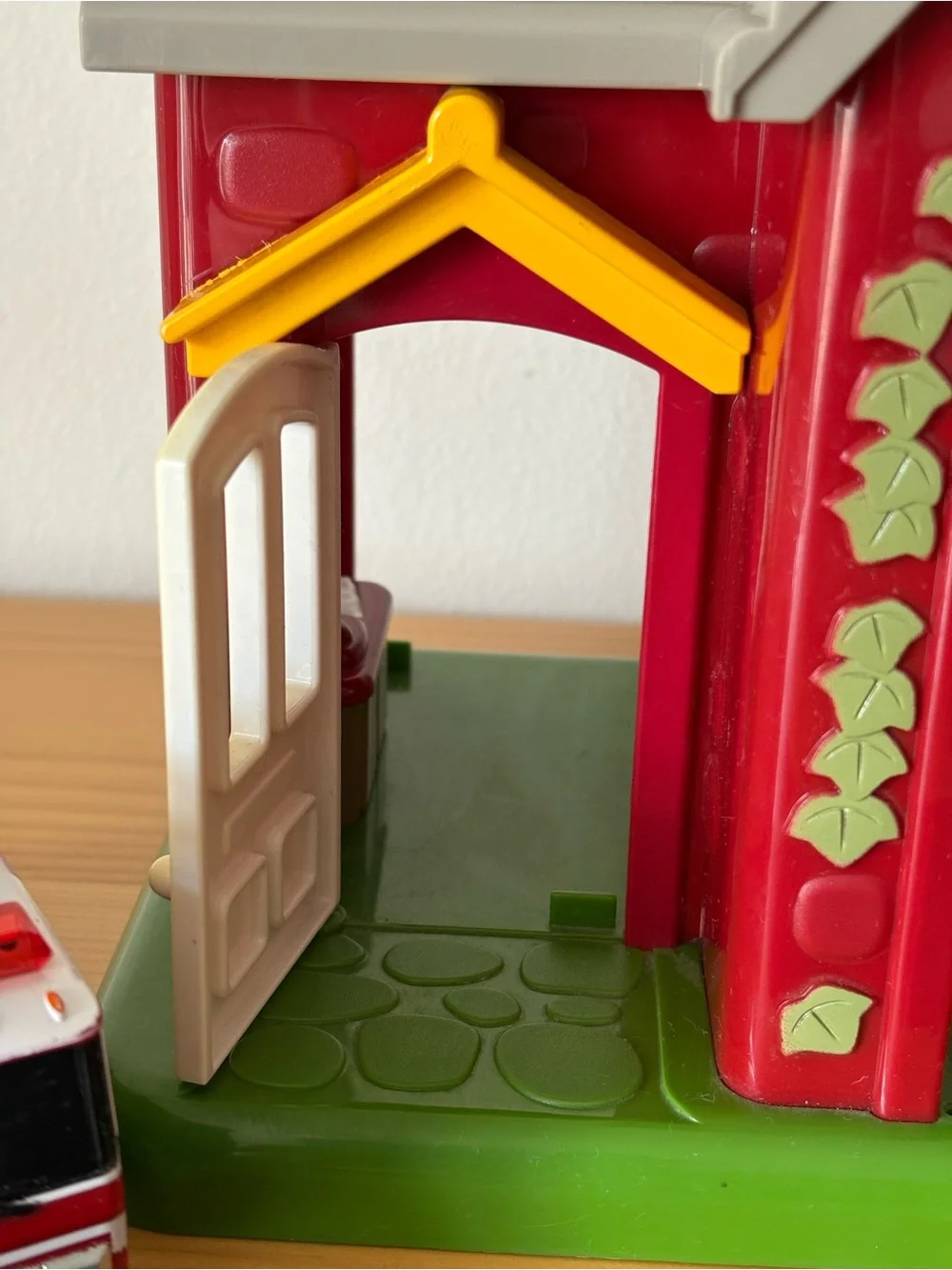 Vintage Step 2 Main Street Village Firehouse Playset & 3 Fire Truck Toys